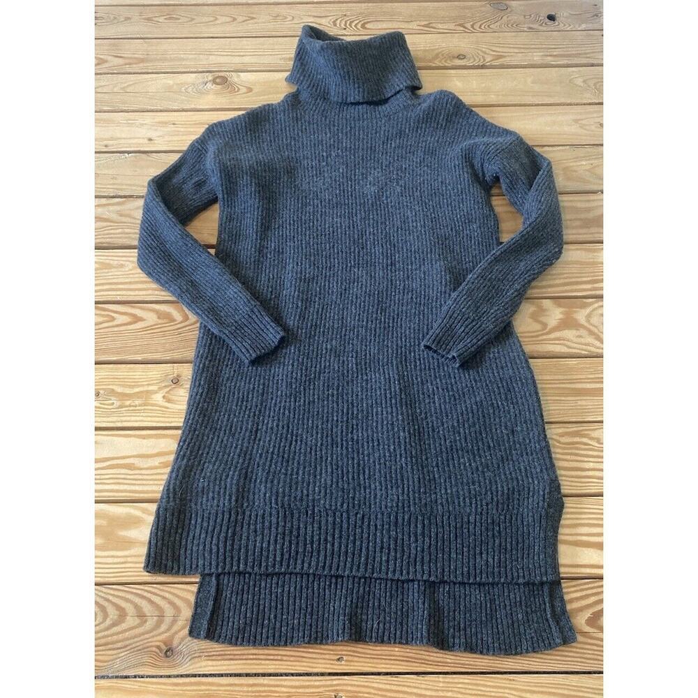 Madewell Wool Ribbed Turtleneck Sweater Dress Size XS Women’s Grey